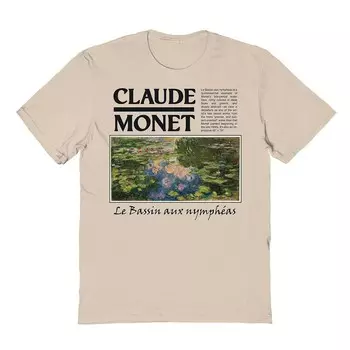 Мужское изобразительное искусство - Claude Monet - футболка с рисунком Waterlillies Licensed Character, цвет Beige Khaki