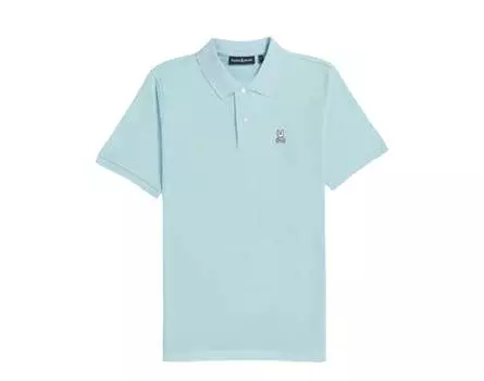 Мужское классическое поло Psycho Bunny Seafoam B6K001Y1PC-SEF, синий