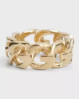 Мужское кольцо-цепочка G, размер 7,5–9 Givenchy, цвет Golden Yellow