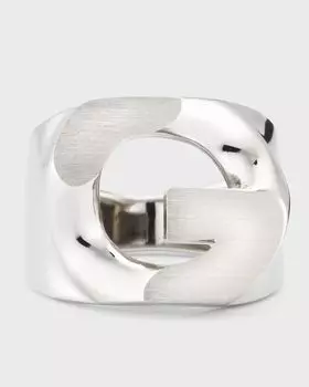 Мужское кольцо-печатка с цепочкой G Givenchy, цвет 040 Silvery