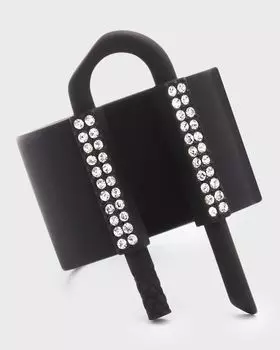 Мужское кольцо с U-образным замком и кристаллами Givenchy, цвет Black