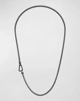 Мужское колье из окисленного серебра, длина 22 дюйма Marco Dal Maso, цвет Oxidized Silver