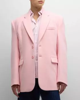 Мужское махровое спортивное пальто оверсайз Vetements, цвет Baby Pink