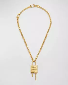 Мужское маленькое золотистое колье с замком Givenchy, цвет Golden Yellow
