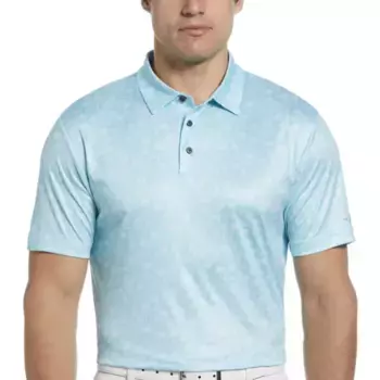 Мужское мини-поло для гольфа с принтом пальм Grand Slam, цвет gulf stream