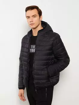 Мужское надувное пальто со стандартным рисунком с капюшоном LCWAIKIKI Classic