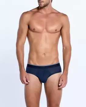 Мужское нижнее белье. В упаковке 2 трусика из бамбука: 95 % и эластана: 5 %. Плоские внутренние швы Punto Blanco, синий