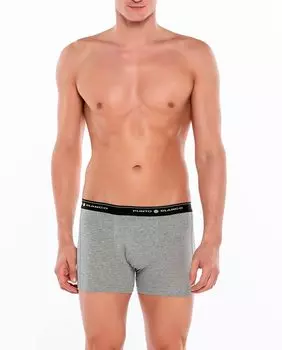 Мужское нижнее белье. В упаковке 3 труса-боксера из чесаного хлопка: 93 % и эластана: 7 %. Плоские внутренние швы Punto Blanco, серый