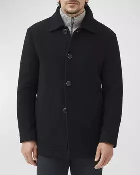 Мужское однобортное пальто Berkley Rodd & Gunn, цвет Pitch