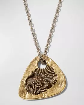 Мужское ожерелье с подвеской в виде медиатора John Varvatos, цвет Silver