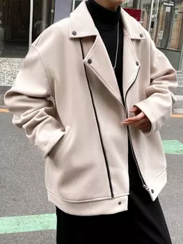 Мужское пальто Hypemode, широкий крой, заниженная линия плеча, застежка-молния Manfinity, абрикосовый