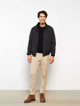 Мужское пальто со стоячим воротником стандартной выкройки LCWAIKIKI Classic