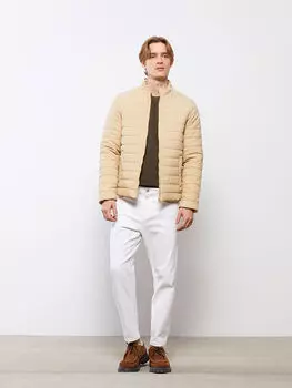 Мужское пальто со стоячим воротником стандартной выкройки LCW Eco