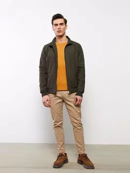 Мужское пальто со стоячим воротником стандартной выкройки LCWAIKIKI Classic