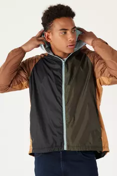 Мужское пальто стандартного кроя цвета хаки синего цвета с капюшоном и рисунком AC&Co Altinyildiz Classics