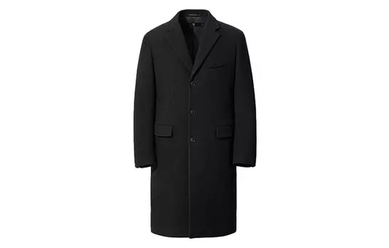 Мужское пальто UNIQLO + Jil Sander Collaboration Series, 09 черный