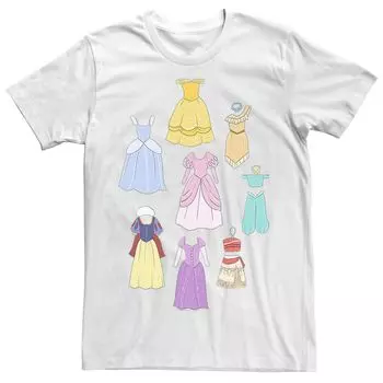 Мужское платье принцессы с коллажем и портретной футболкой Disney