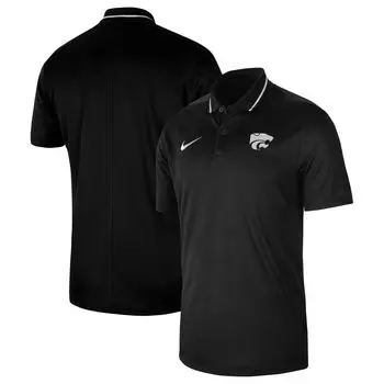 Мужское поло черного цвета Kansas State Wildcats 2023 Sideline Coach Performance Nike