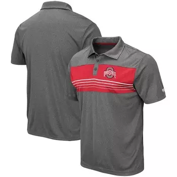 Мужское поло Colosseum Heathered Charcoal Ohio State Buckeyes Smithers, цвет Osu Charco