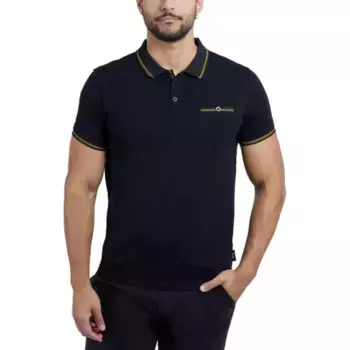 Мужское поло для гольфа с коротким рукавом и нагрудным карманом на ребре Cultura, цвет honey mustard