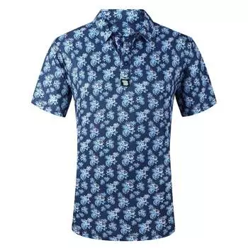 Мужское поло для гольфа Tom Baine Performance Four-Way Stretch, темно-синий