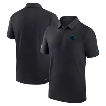Мужское поло для тренировок Black Carolina Panthers Sideline Coach Nike