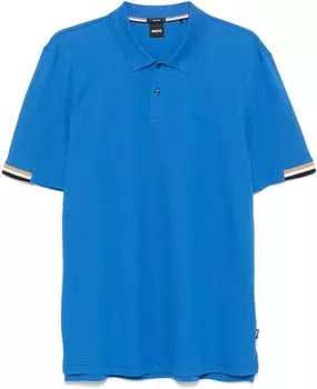 Мужское поло Hugo Boss Parlay 147 с коротким рукавом, ярко-синее