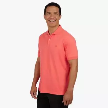 Мужское поло из однотонной ткани интерлок с коротким рукавом Chaps, цвет dubarry