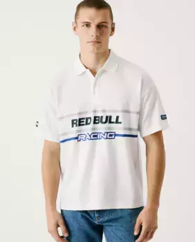 Мужское поло из пике с короткими рукавами и логотипом Pepe Jeans, белый