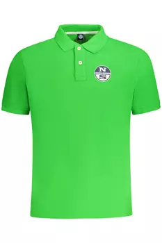 Мужское поло North Sails с коротким рукавом хлопковое, ярко-зеленый