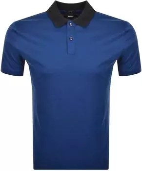 Мужское поло с коротким рукавом Hugo Boss Phillipson 117, королевский синий цвет