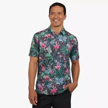 Мужское поло с коротким рукавом и принтом для соревнований Chaps, серый