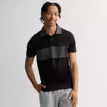 Мужское поло с коротким рукавом Volcom, черный