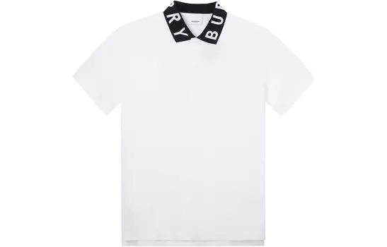 Мужское поло с логотипом Ryland Collar White/Black Burberry, белый