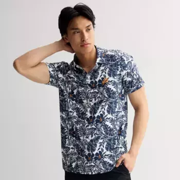 Мужское поло с принтом Wesland Reef, синий