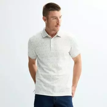 Мужское поло с жаккардовой отделкой Apt. 9, цвет polar beige