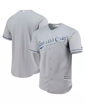 Мужское серое официальное джерси kansas city royals team Majestic, серый