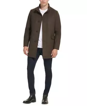 Мужское шерстяное автомобильное пальто на пуговицах Kenneth Cole