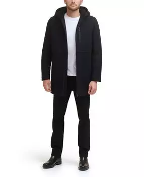 Мужское шерстяное пальто Melton с полиуретановой окантовкой Kenneth Cole