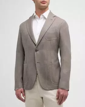 Мужское шерстяное спортивное пальто Emporio Armani, цвет Beige