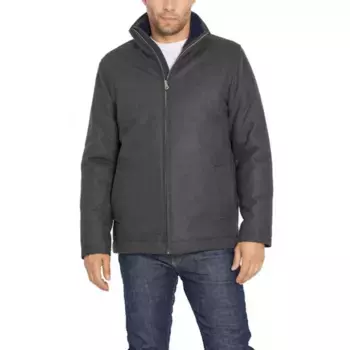 Мужское шерстяное трикотажное пальто с воротником Izod, серый