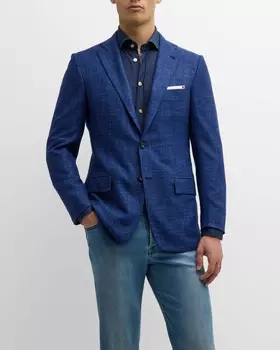 Мужское спортивное пальто из меланжа и кашемира Kiton