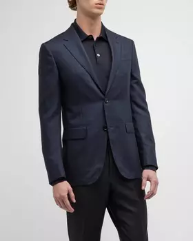 Мужское спортивное пальто в графическую клетку ZEGNA