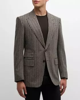 Мужское спортивное пальто в клетку Damier Shelton TOM FORD, цвет Multicolor