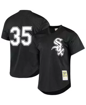 Мужское тренировочное джерси с сеткой Frank Thomas Black Chicago White Sox Cooperstown Mitchell & Ness