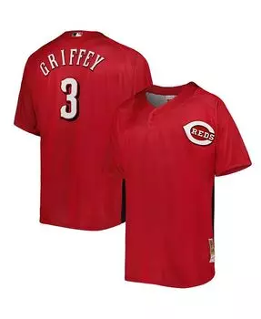 Мужское тренировочное джерси с сеткой Ken Griffey Jr. Red Cincinnati Reds Cooperstown Collection Mitchell & Ness, красный