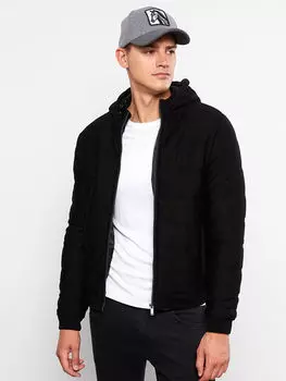 Мужское трикотажное пальто Slim Fit с капюшоном LCW Vision