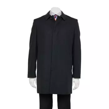 Мужское верхнее пальто из смесовой шерсти Jean-Paul Germain Classic-Fit Tyson 34 дюйма, цвет Charcoal Gray