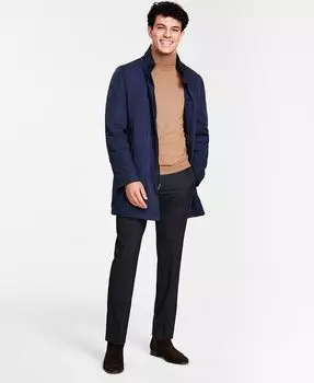 Мужское водостойкое пальто приталенного кроя Calvin Klein, синий