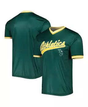 Мужское зеленое джерси команды Oakland Athletics Cooperstown Collection Team Stitches